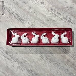White Easter Bunny Decor 6 Piece Set
